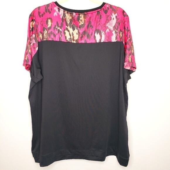 Simply Be Short Sleeve Animal Print Plus Size Top Size 16 - Picture 4 of 7